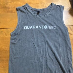 Gray Quaran"toned" pure barre tank size medium